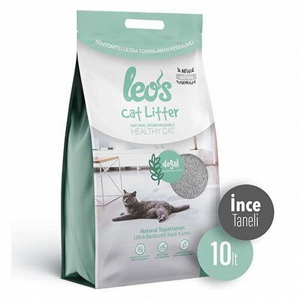 Leos Cat Litter Doğal Bentonit İnce Taneli Kedi Kumu 10 Lt