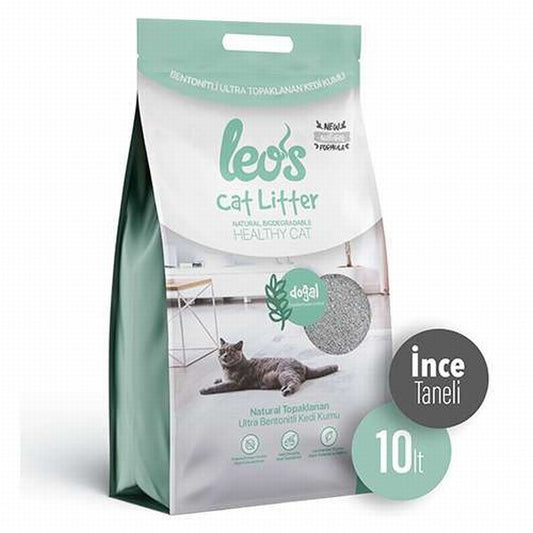Leos Cat Litter Doğal Bentonit İnce Taneli Kedi Kumu 10 Lt