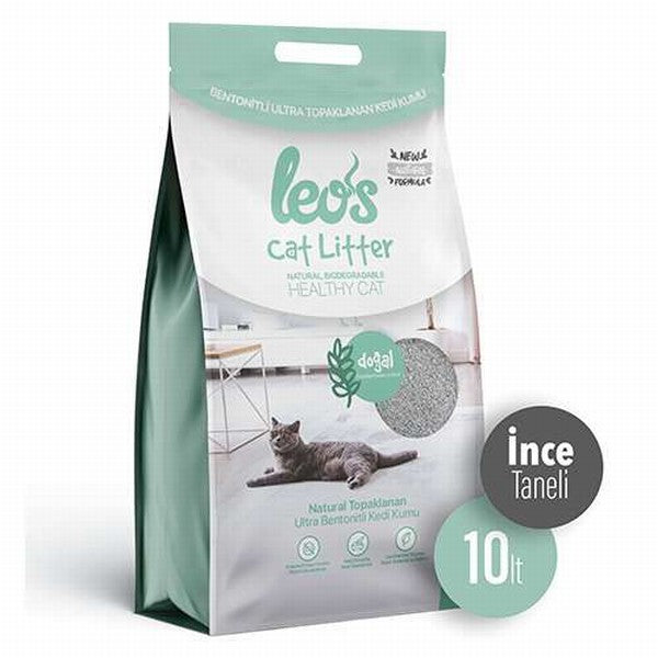 Leos Cat Litter Doğal Bentonit İnce Taneli Kedi Kumu 2x10 Lt