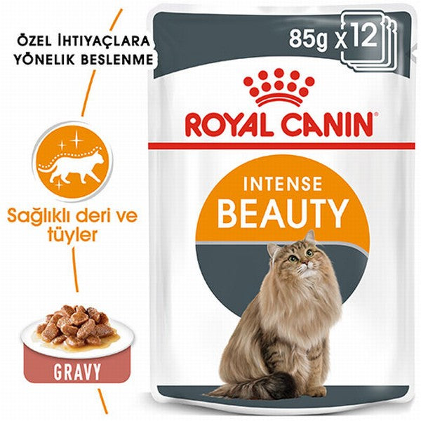 Royal Canin Intense Beauty Gravy Pouch Yetişkin Kedi Konservesi 6 Adet 85 Gr