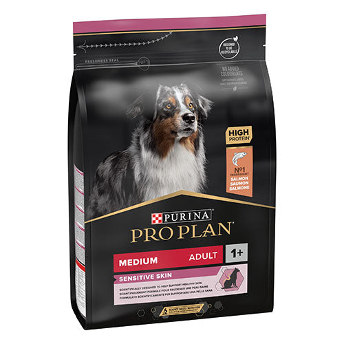 Pro Plan Medium Sensitive Skin Adult Somonlu Orta Irk Yetişkin Köpek Maması 3 Kg