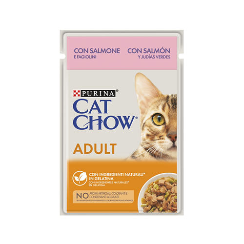 Cat Chow Pouch Somonlu Yetişkin Kedi Konservesi 6 Adet 85 Gr