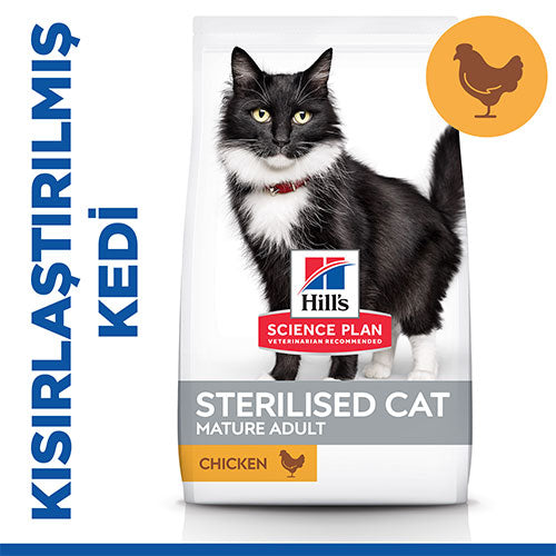Hill’s SCIENCE PLAN 7+ Sterilised Chicken Kısırlaştırılmış Yaşlı Kedi Maması 1,5 Kg