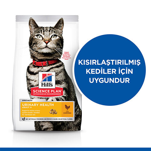 Hill’s SCIENCE PLAN Urinary Health Üriner Sistem Destekleyici Tavuklu Yetişkin Kedi Maması 1,5 Kg