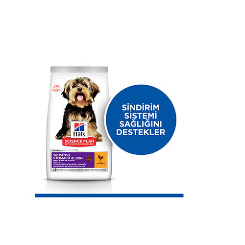 Hill’s SCIENCE PLAN Adult Small & Mini Sensitive Stomach & Skin Küçük Irk Tavuklu Yetişkin Köpek Maması 1,5 Kg