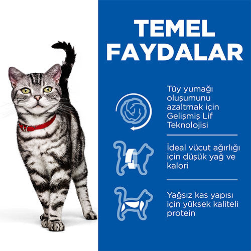 Hill’s SCIENCE PLAN Hairball İndoor Cat Tüy Yumağı Önleyici Tavuklu Yetişkin Kedi Maması 1,5 Kg