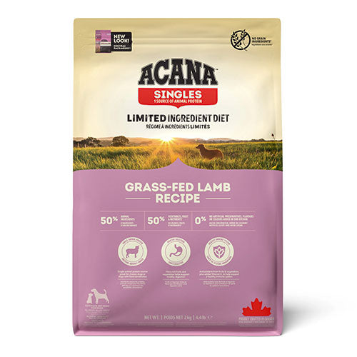 Acana Singles Grass Fed Lamb Kuzulu Elmalı Tahılsız Köpek Maması Tüm Irk ve Yaşam Evreleri 2 Kg