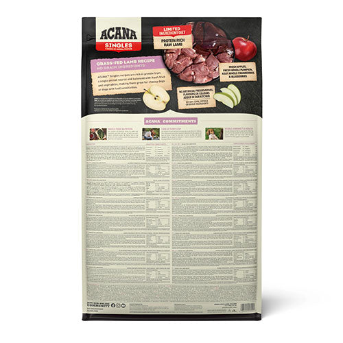 Acana Singles Grass Fed Lamb Kuzulu Elmalı Tahılsız Köpek Maması Tüm Irk ve Yaşam Evreleri 11,4 Kg