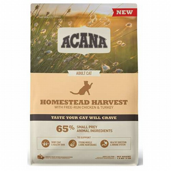 Acana Homestead Harvest Tavuklu ve Hindili Yetişkin Kedi Maması 4,5 Kg