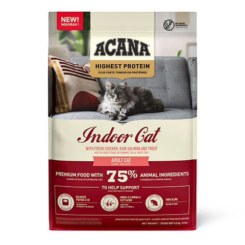 Acana Indoor Yüksek Proteinli Tavuk ve Balıklı Kısırlaştırılmış Kedi Maması 4,5 Kg