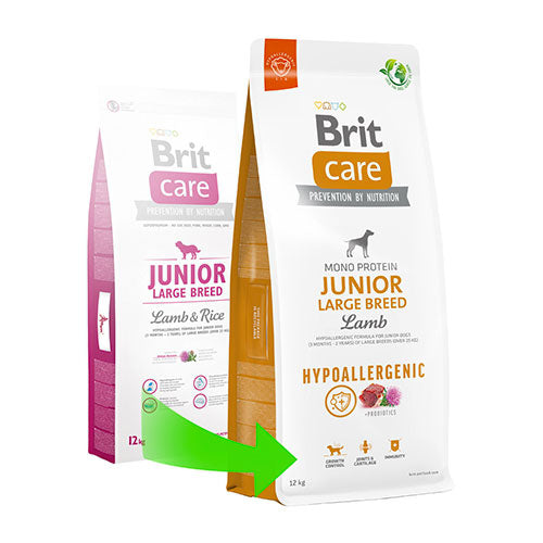 Brit Care Hypoallergenic Junior Large Breed Lamb Kuzulu Büyük Irk Yavru Köpek Maması 12 Kg