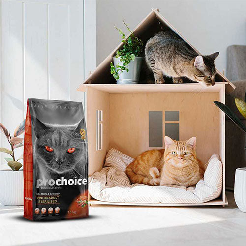 Pro Choice Pro 33 Adult Sterilised Salmonlu ve Karidesli Kısırlaştırılmış Kedi Maması 2 Kg