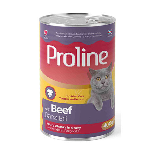 Proline Dana Etli Sos İçinde Gravy Yetişkin Kedi Konservesi 6 Adet 400 Gr