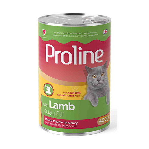 Proline Kuzu Etli Sos İçinde Gravy Yetişkin Kedi Konservesi 24 Adet 400 Gr