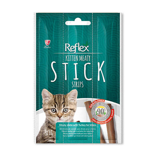 Reflex Stick Hindili Tahılsız Yavru Kedi Ödül Çubuğu 3x3 Gr