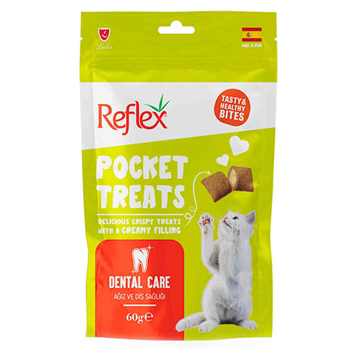 Reflex Pocket Treats Ağız ve Diş Sağlığı Yetişkin Kedi Ödül Maması 60 Gr