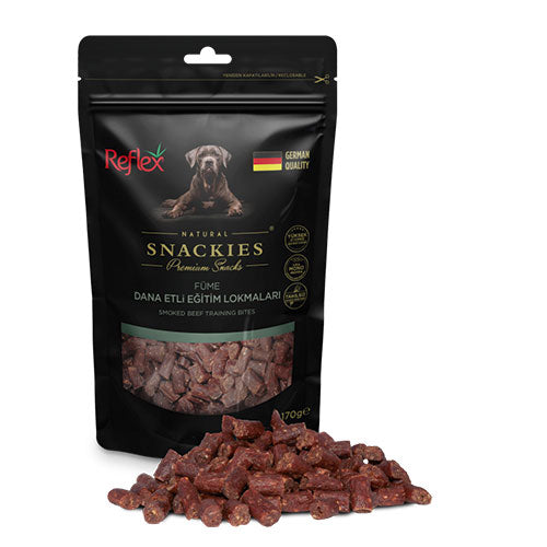 Reflex Snackies Natural Füme Dana Etli Tahılsız Köpek Eğitim Lokmaları 170 Gr