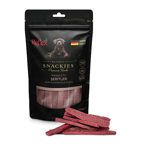 Reflex Snackies Natural Manda Etli Şerit Tahılsız Köpek Ödül Maması 170 Gr