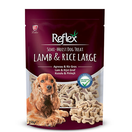 Reflex Semi Moist Kuzulu ve Pirinçli Yarı Yumuşak Köpek Ödülü 150 Gr