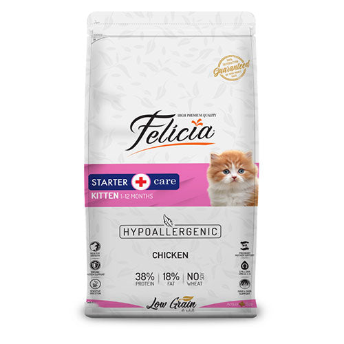 Felicia Hypoallergenic Tavuklu ve Hamsili Düşük Tahıllı Yavru Kedi Maması 12 Kg