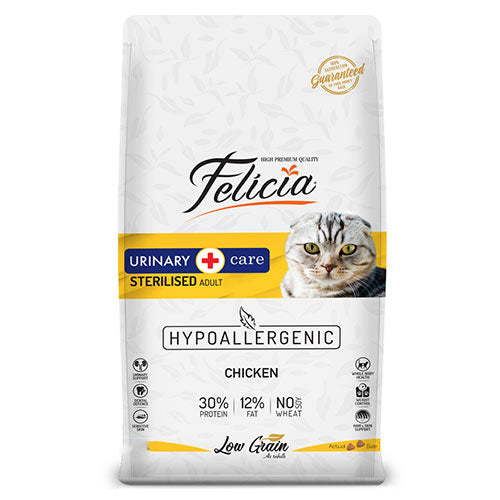 Felicia HypoAllergenic Urinary Sterilised +7 Tavuklu Düşük Tahıllı Kısırlaştırılmış Yaşlı Kedi Maması 2 Kg