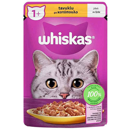 Whiskas Pouch Jöle İçinde Tavuklu Yetişkin Kedi Konservesi 85 Gr