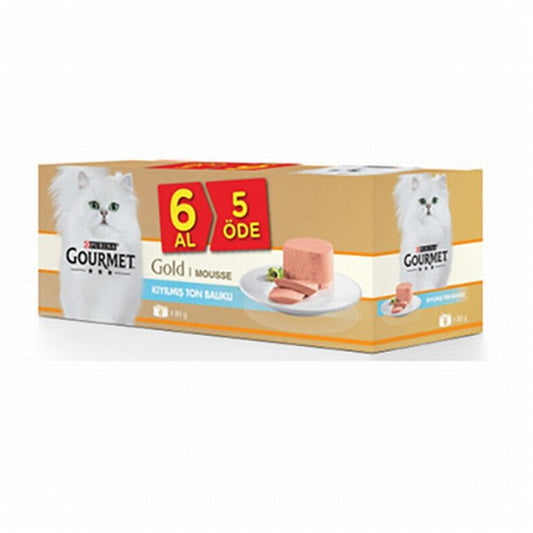 Gourmet Gold Kıyılmış Ton Balıklı Yetişkin Kedi Konservesi 6 Al 5 Öde