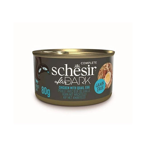 Schesir After Dark Pate Tavuk Etli ve Bıldırcın Yumurtalı Tahılsız Yetişkin Kedi Konservesi 80 Gr