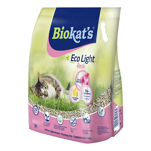 Biokat's Eco Light Fresh Cherry Blossom Taze Kiraz Çiçeği Kokulu Pelet Kedi Kumu 5 Lt