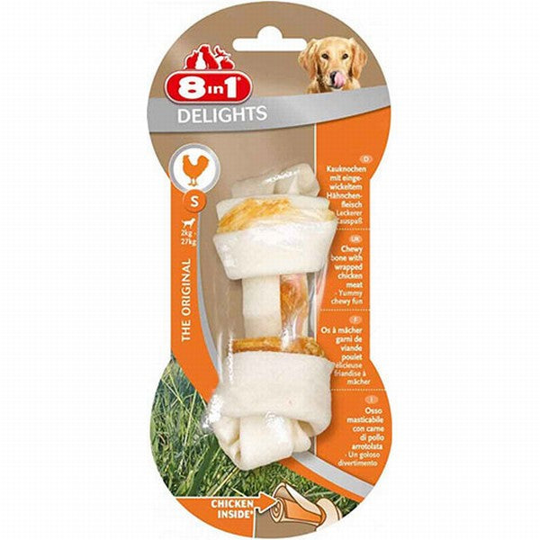 8in1 Delights Bones Düğümlü Tavuklu Ağız Bakım Kemik Köpek Ödülü Small 35 Gr