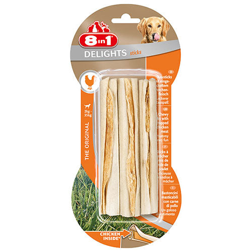 8in1 Delights Bones Tavuklu Sticks Ağız Bakım Kemik Köpek Ödülü 75 Gr