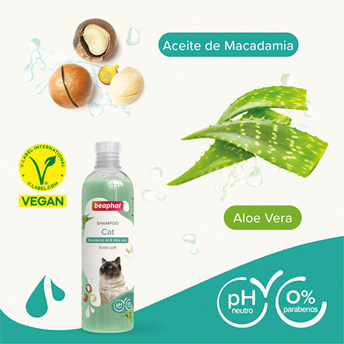 Beaphar Macadamia Yağı ve Aloe Vera Özlü Kedi Şampuanı 250 Ml