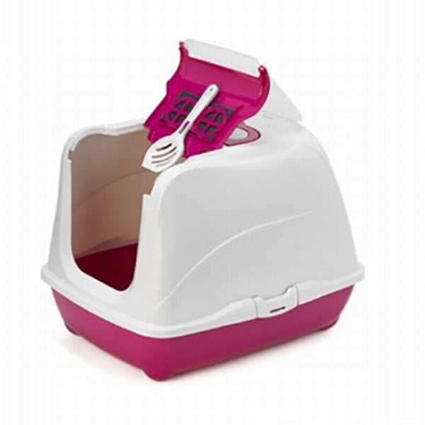 Moderna Flip Cat Büyük Kapalı Kedi Tuvaleti 57 Cm Fuşya
