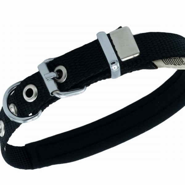 Doggie Konfor Dokuma Köpek Boyun Tasması Siyah 1,5x20 25 Cm