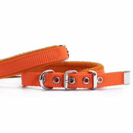 Doggie Polar Pedli Sade Dokuma Köpek Boyun Tasması Turuncu 1,5x20-25 Cm