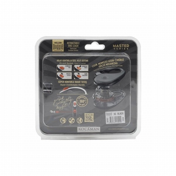 Doggie Otomatik Köpek Tasması Master Seri XS Siyah