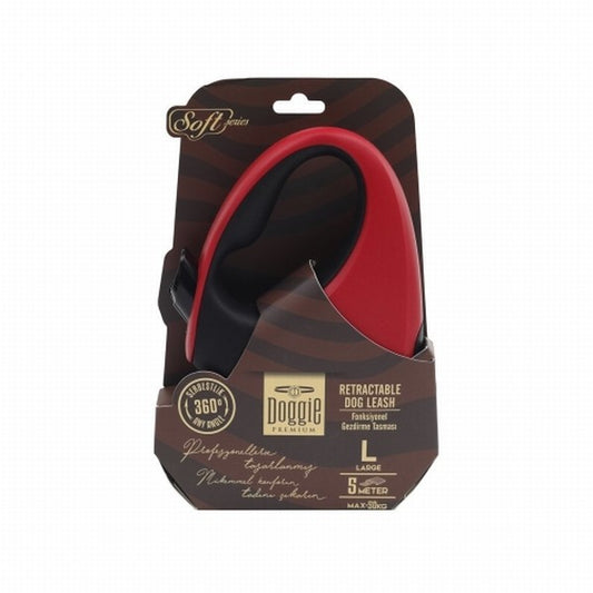 Doggie Otomatik Köpek Tasması Soft Seri Large Kırmızı