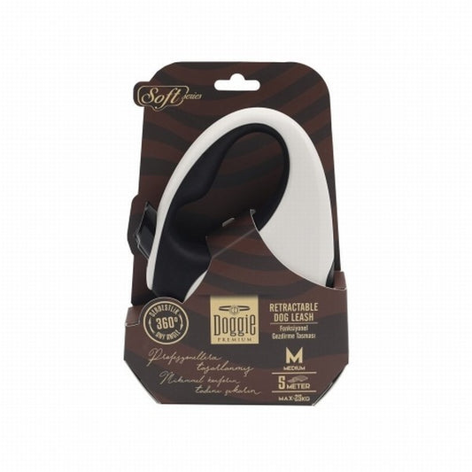 Doggie Otomatik Köpek Tasması Soft Seri Medium Beyaz