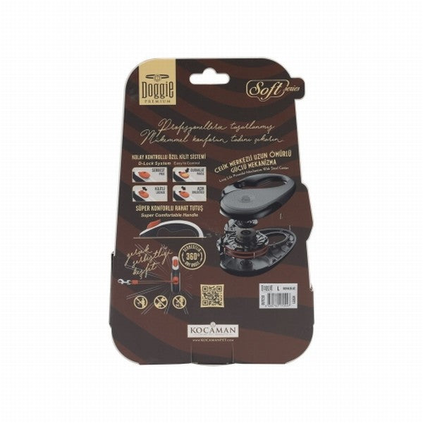 Doggie Otomatik Köpek Tasması Soft Seri Large Mavi