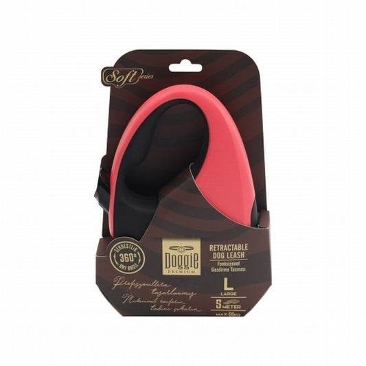 Doggie Otomatik Köpek Tasması Soft Seri Large Pembe