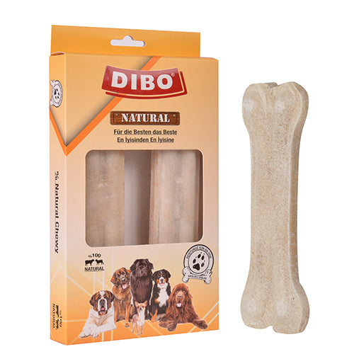 Dibo Beyaz Press Kemik Köpek Ödülü 2'li 75-80 Gr 13 Cm