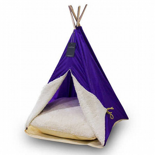 Bedspet Kedi ve Küçük Irk Köpek Çadırı Mor 50x50x70 Cm