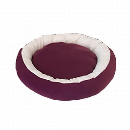 Bedspet Simit Kedi ve Küçük Irk Köpek Yatağı Mor Beyaz