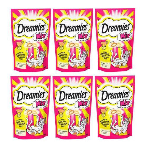 Dreamies Mix Sığır Etli ve Peynirli Kedi Ödülü 6x60 Gr