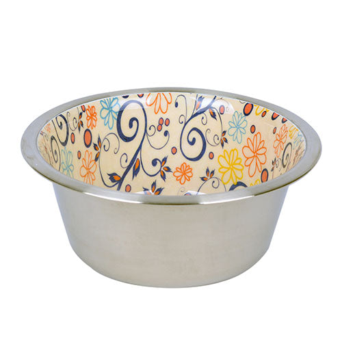 Flip Seramik Kaplı Çelik Köpek Mama Kabı 945 Ml