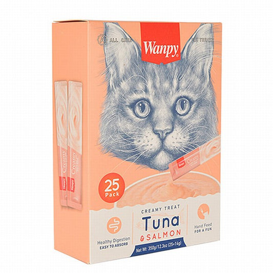 Wanpy Ton Balıklı ve Somonlu Krema Kedi Ödülü 25x14 Gr