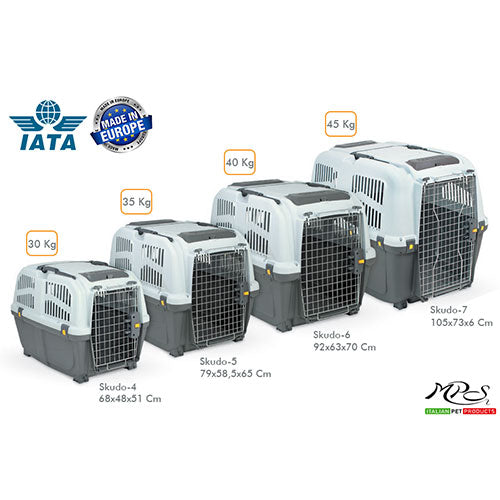 Skudo-7 Iata Tekerleksiz Plastik Kedi ve Köpek Taşıma Kafesi 105x73x76 Cm