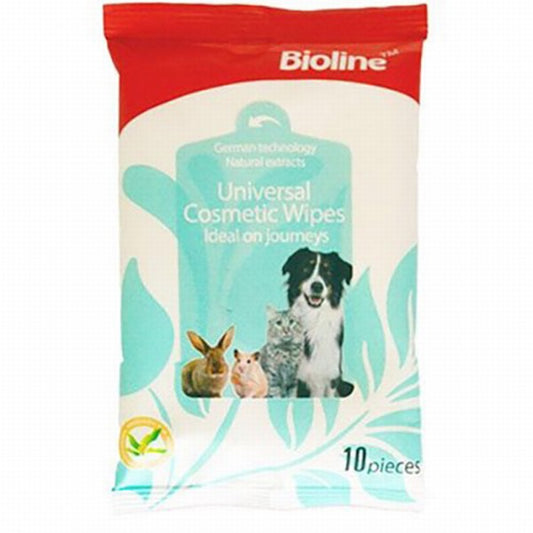 Bioline Kedi ve Köpek Islak Temizlik Mendili 10'lu
