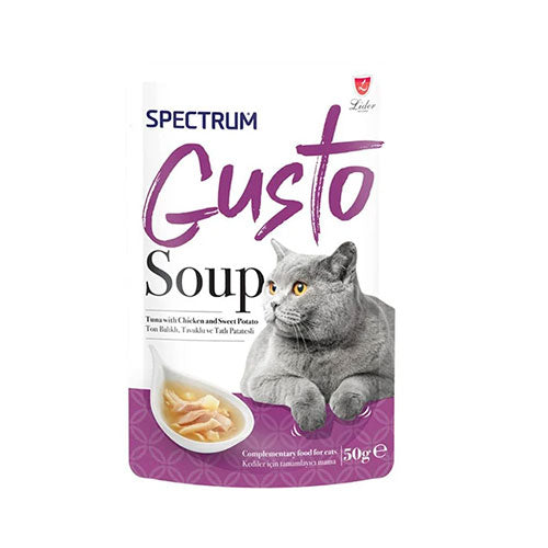 Spectrum Gusto Ton Balıklı Tavuklu ve Balkabaklı Kedi Çorbası 50 Gr