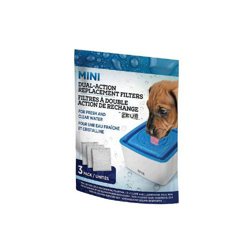 Zeus Mini Otomatik Köpek Su Kabı Yedek Filtresi 3'lü